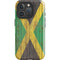 Jamaican Flag Dark Wood iPhone 16 Pro Impact Case